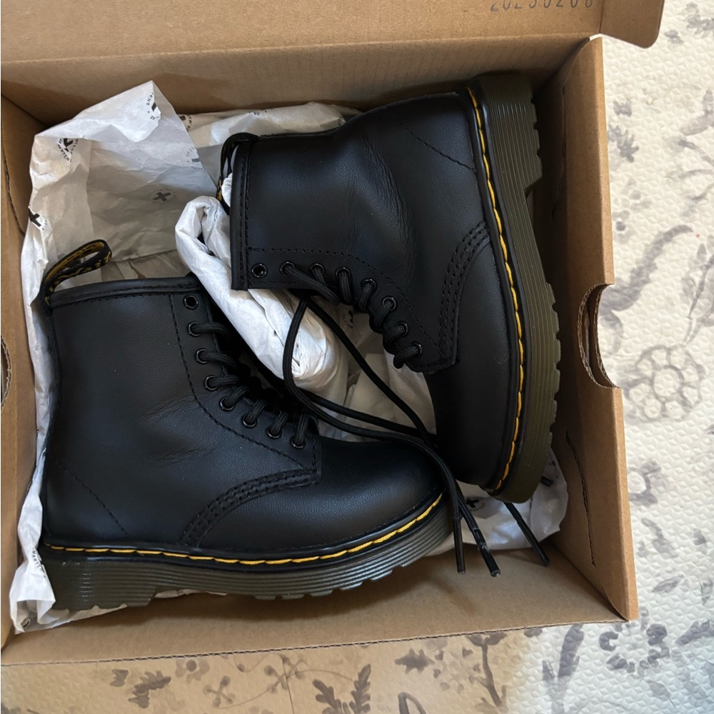 Dr. Martens Black Kids Boots